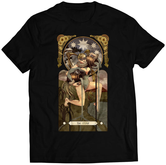 R Mika Street Fighting Tarot Card Premium Unisex T-shirt (Vectorized Design)