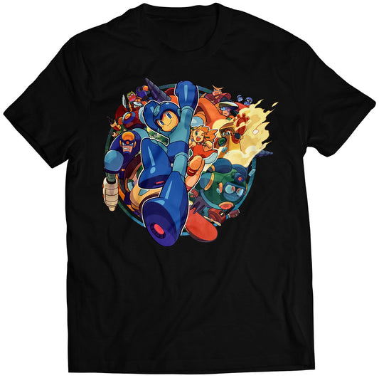 Mega Boy Rockman Collage Premium Unisex T-shirt (Vectorized Design)