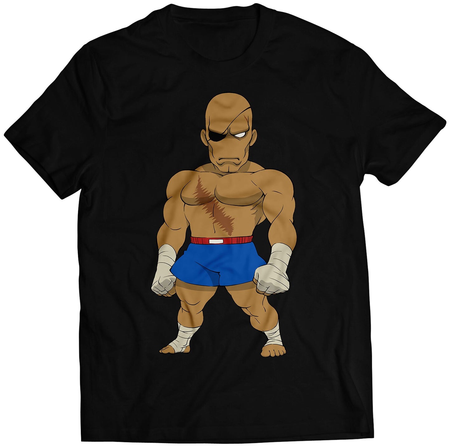 Chibi Sagat Ultra SF4 Premium Unisex T-shirt (Vectorized Design)
