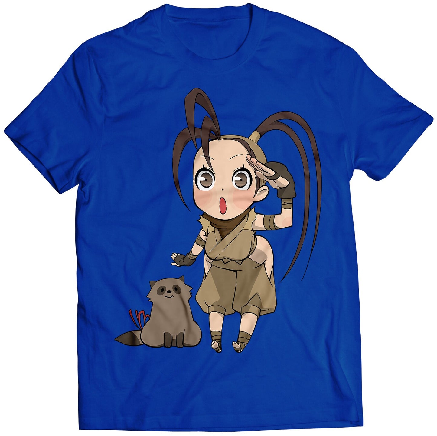 Chibi Ibuki & Racoon Ultra SF4 Premium Unisex T-shirt (Vectorized Design)