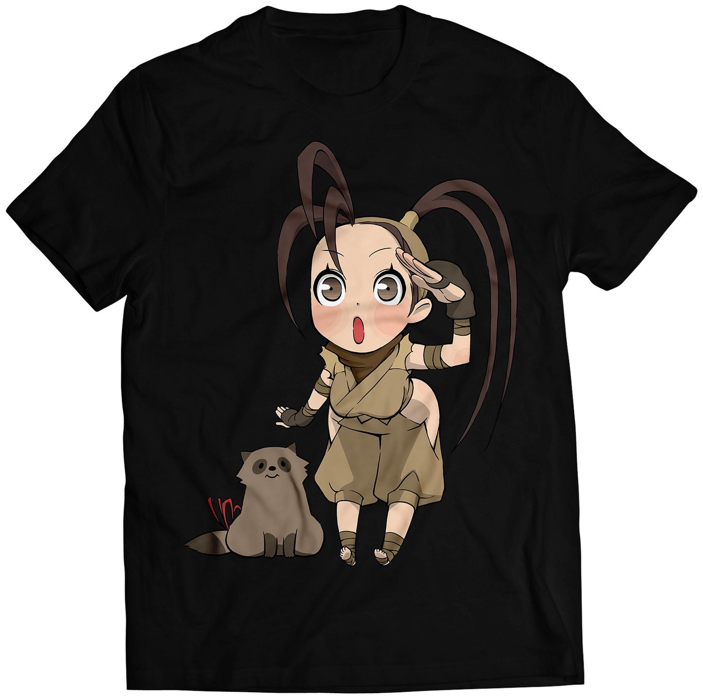 Chibi Ibuki & Racoon Ultra SF4 Premium Unisex T-shirt (Vectorized Design)