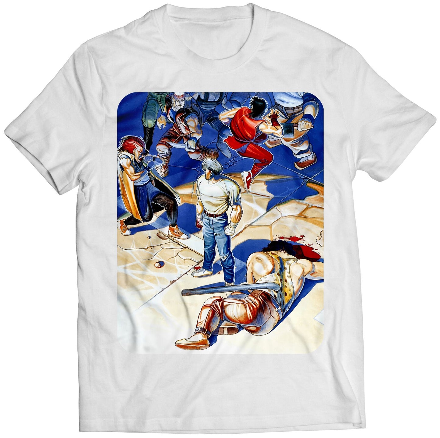 Final Fighting Arcade Cover Premium Unisex T-shirt (Vectorized Design)