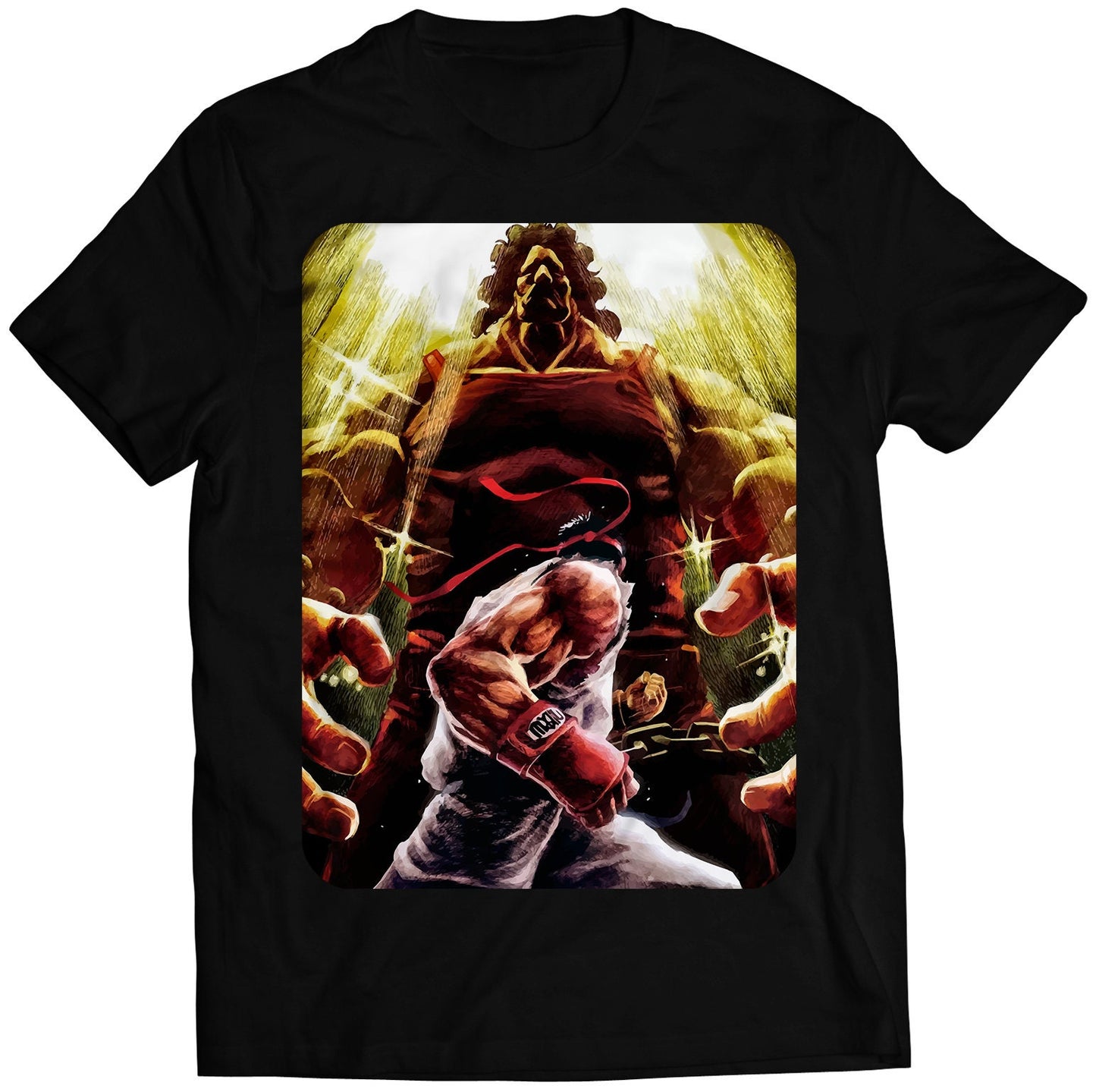 Ryu VS Hugo USF4 Premium Unisex T-shirt (Vectorized Design)