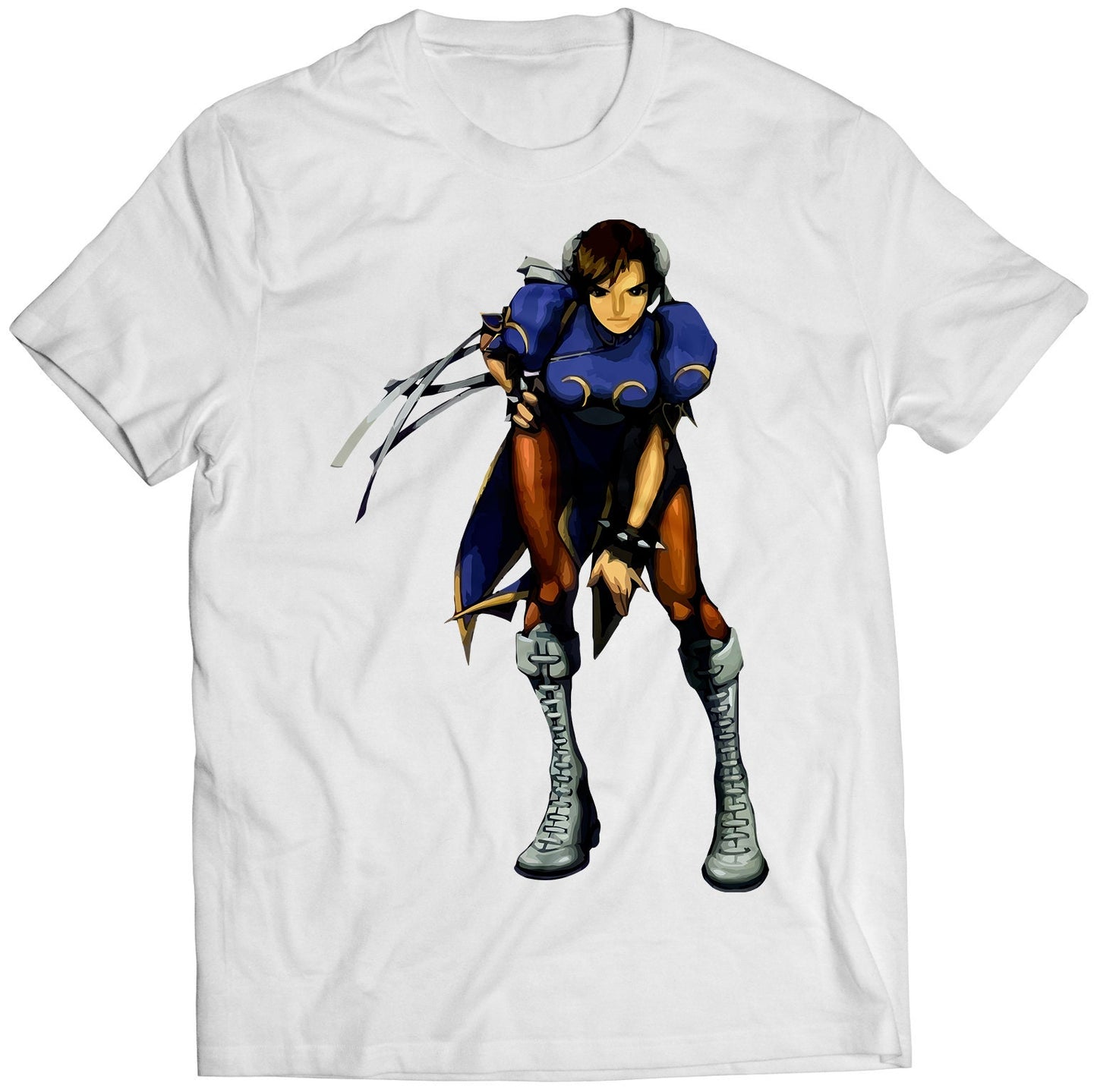 Chun Li V2 Comic Street Fighting Premium Unisex T-shirt (Vectorized Design)