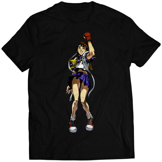 Sakura Comic Street Fighting Premium Unisex T-shirt (Vectorized Design)