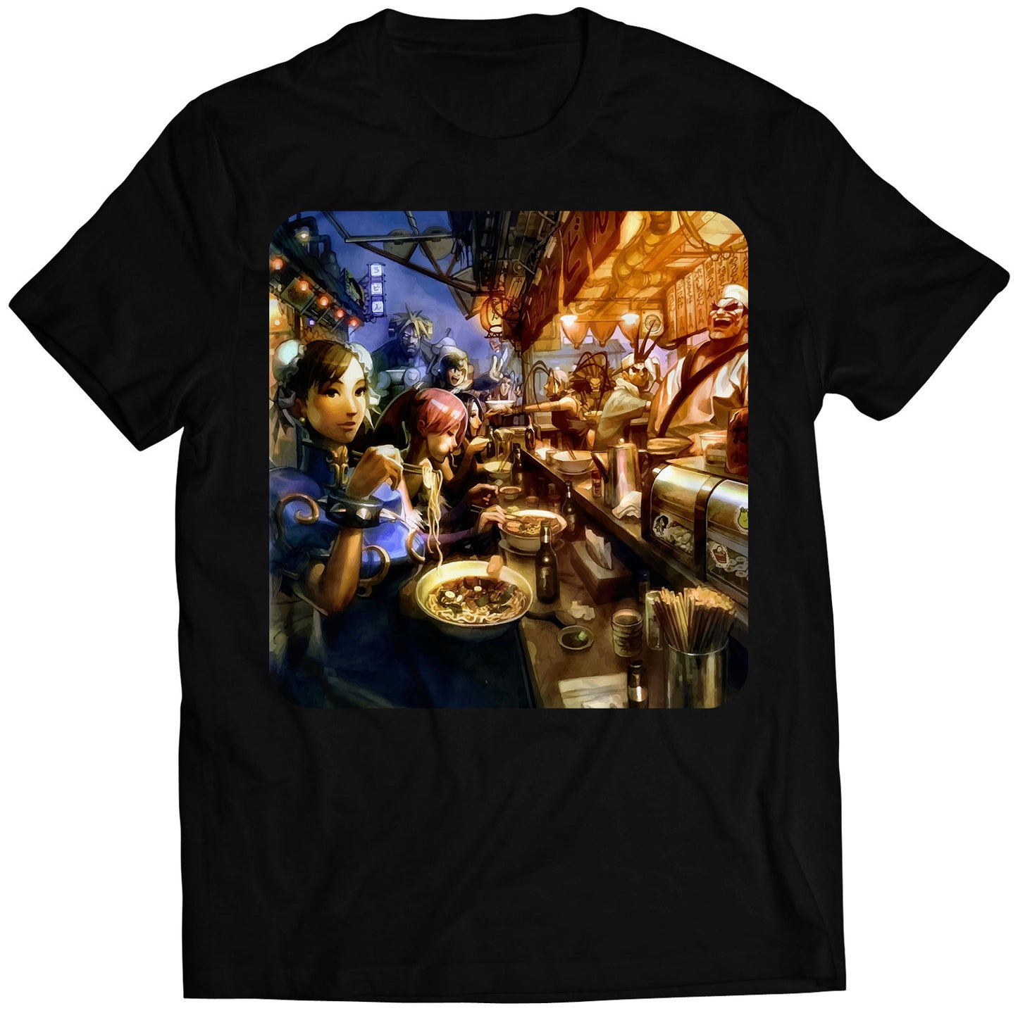 Street Fighter Dinner Premium Unisex T-shirt (Vectorized Design)