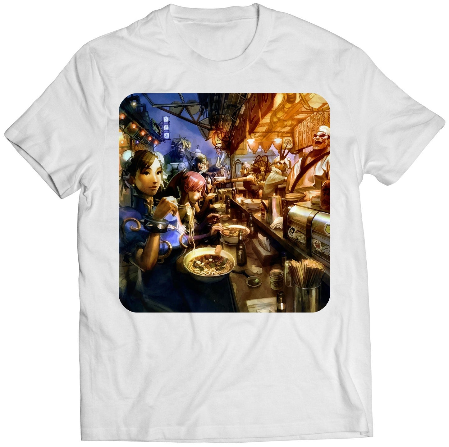 Street Fighter Dinner Premium Unisex T-shirt (Vectorized Design)