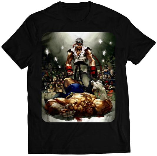 Sagat Defeated By Ryu Premium Unisex T-shirt (Vectorized Design)