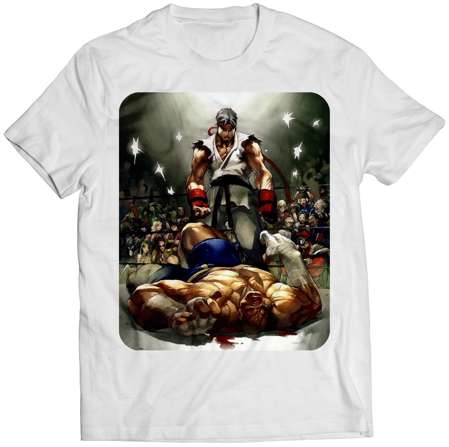 Sagat Defeated By Ryu Premium Unisex T-shirt (Vectorized Design)