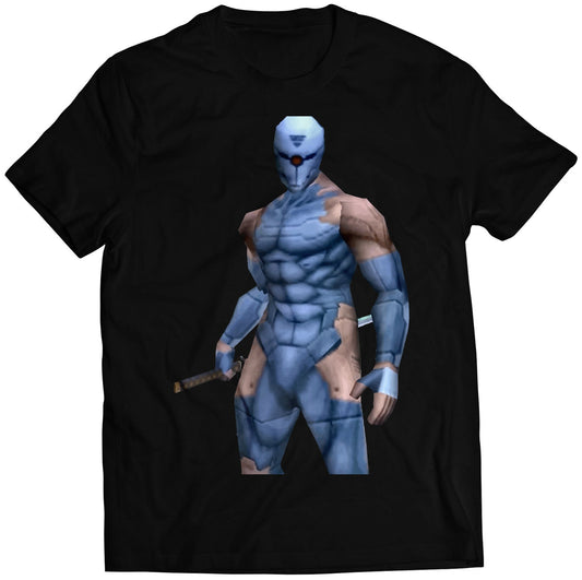 Classic Gray Fox Cyborg Ninja Premium Unisex T-shirt (Vectorized Design)