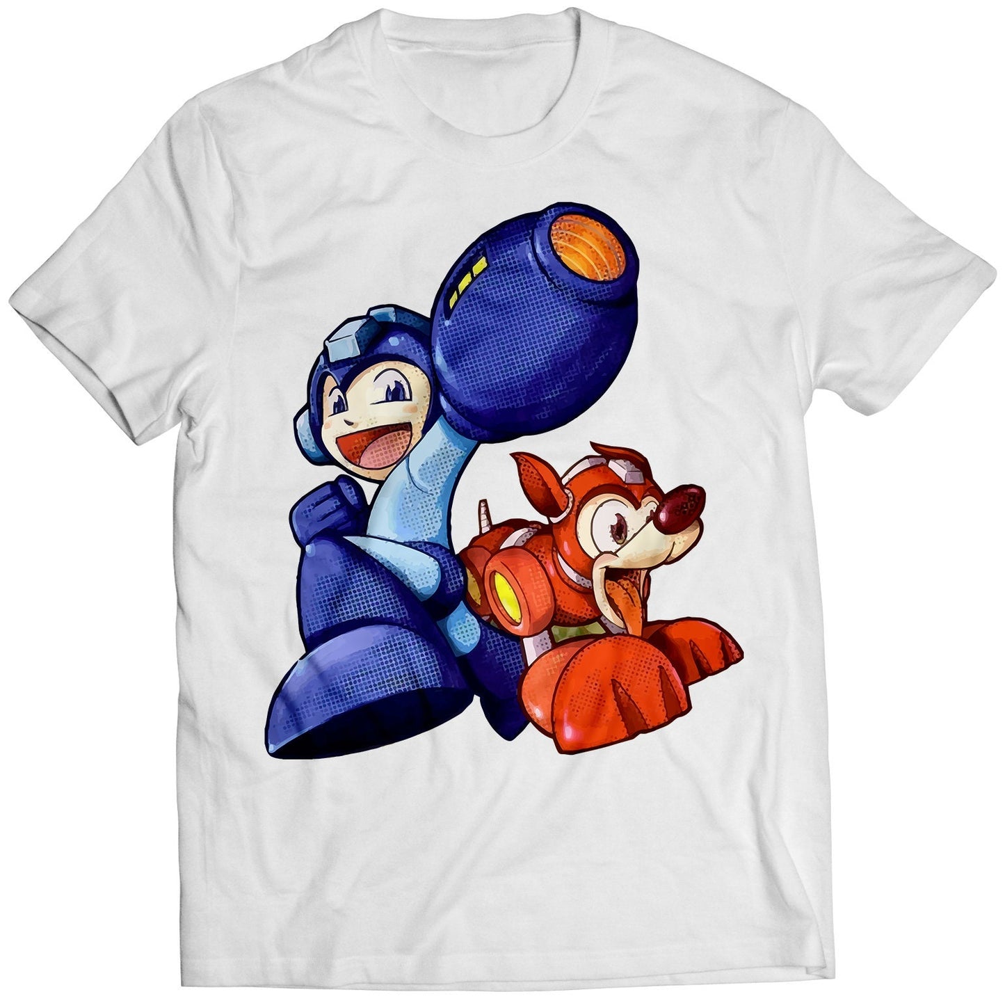 Rockman Mega Boy & Rush Premium Unisex T-shirt (Vectorized Design)