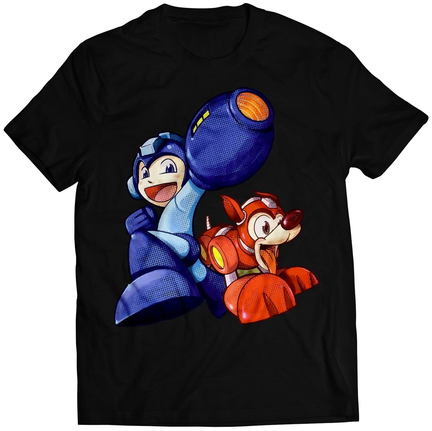 Rockman Mega Boy & Rush Premium Unisex T-shirt (Vectorized Design)