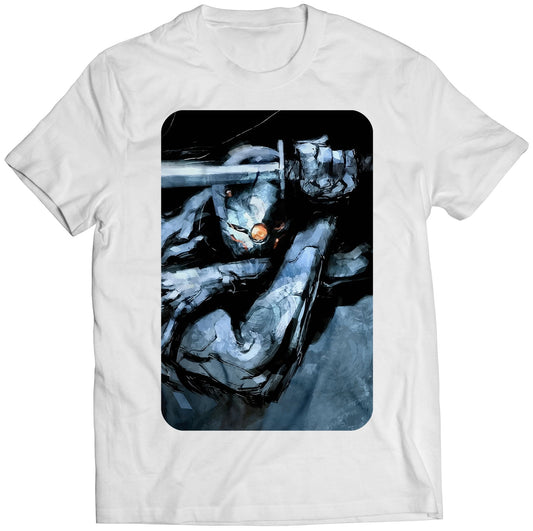 Gray Fox Cyborg Ninja Frank Jaeger Sword Out Premium Unisex T-shirt (Vectorized Design)