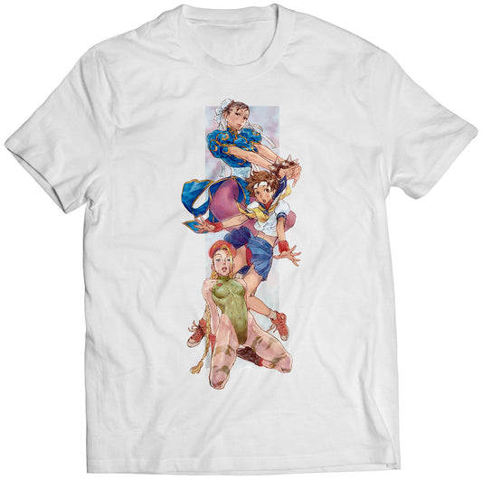 Chun Li Cammy Sakura Rare Premium Unisex T-shirt (Vectorized Design)