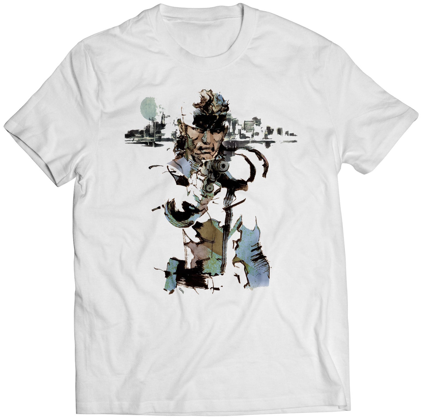 Solid Snake MGSII Sons Of Liberty Premium Unisex T-shirt (Vectorized Design)