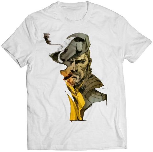 Big Boss Smoking Cigar MGS Snake Premium Unisex T-shirt (Vectorized Design)