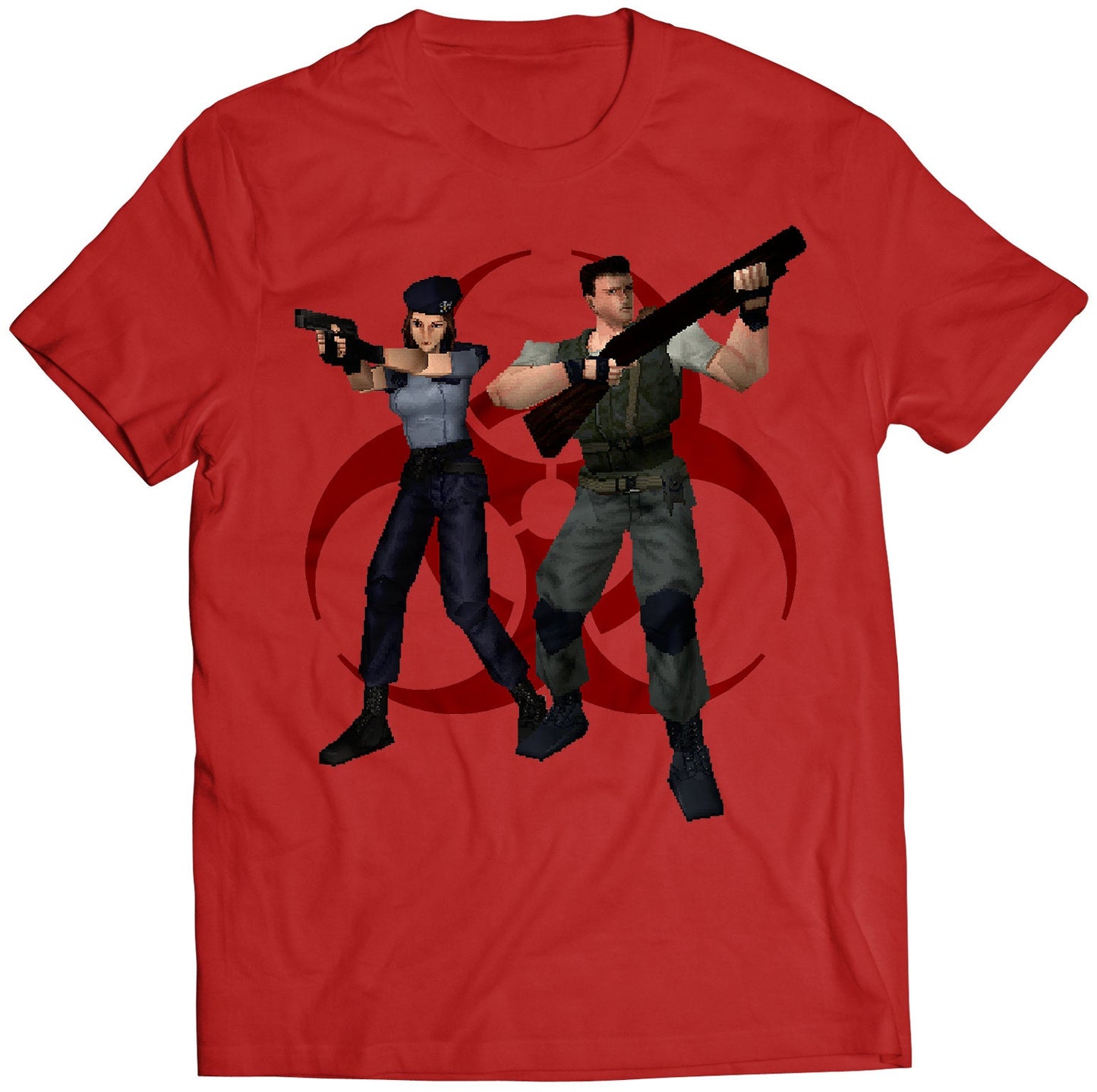 Residence Evil Biohazard Chris & Jill T-shirt