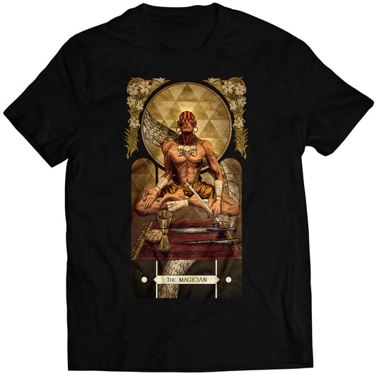 Dhalsim Street Fighting Tarot Card Premium Unisex T-shirt (Vectorized Design)