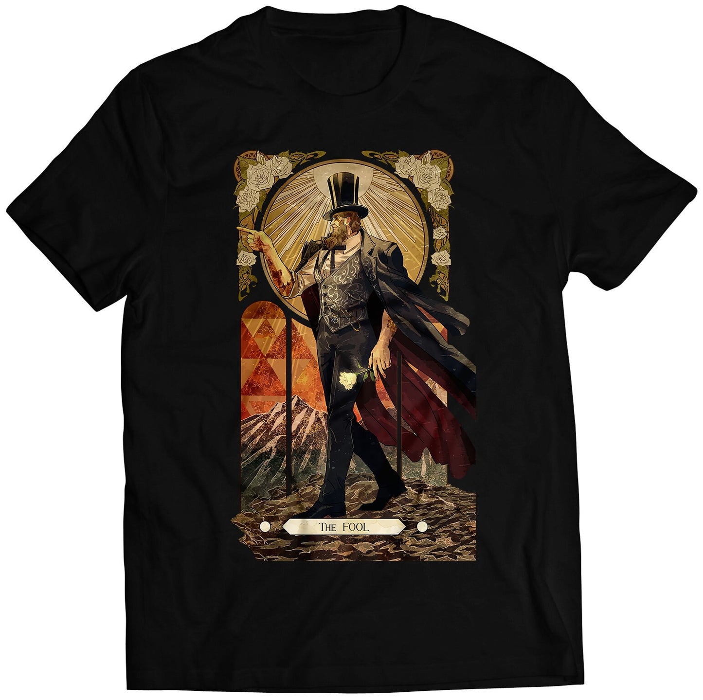 G Street Fighting Tarot Card Premium Unisex T-shirt (Vectorized Design)