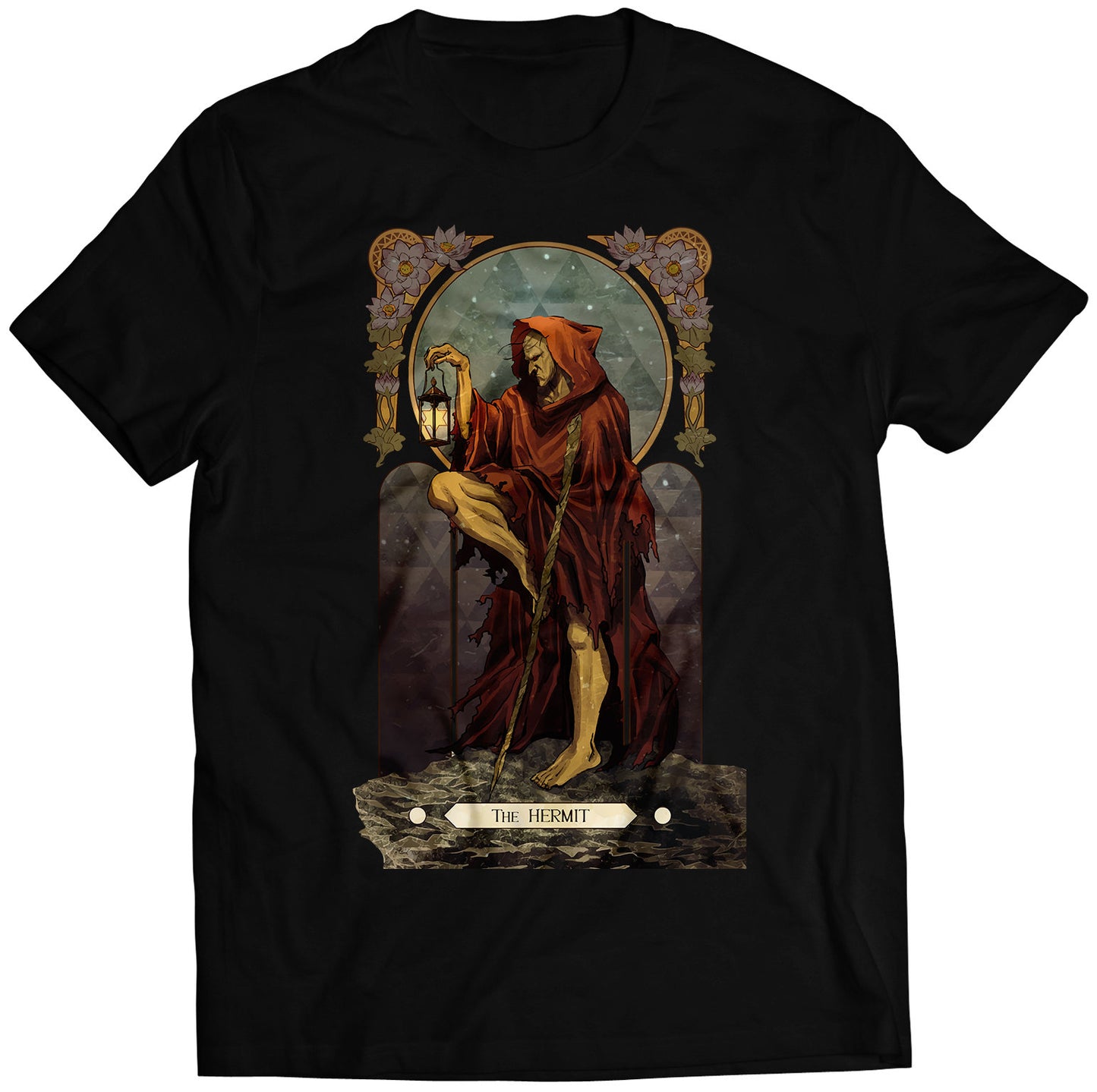 Oro Street Fighting Tarot Card Premium Unisex T-shirt (Vectorized Design)