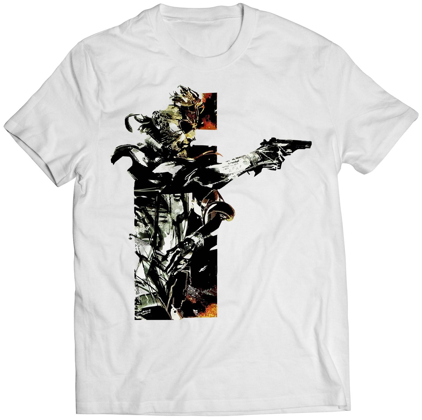 Big Boss With Gun MGS Premium Unisex T-shirt (Vectorized Design)