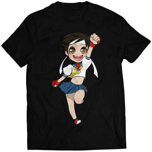 Chibi Sakura Ultra SF4 Premium Unisex T-shirt (Vectorized Design)