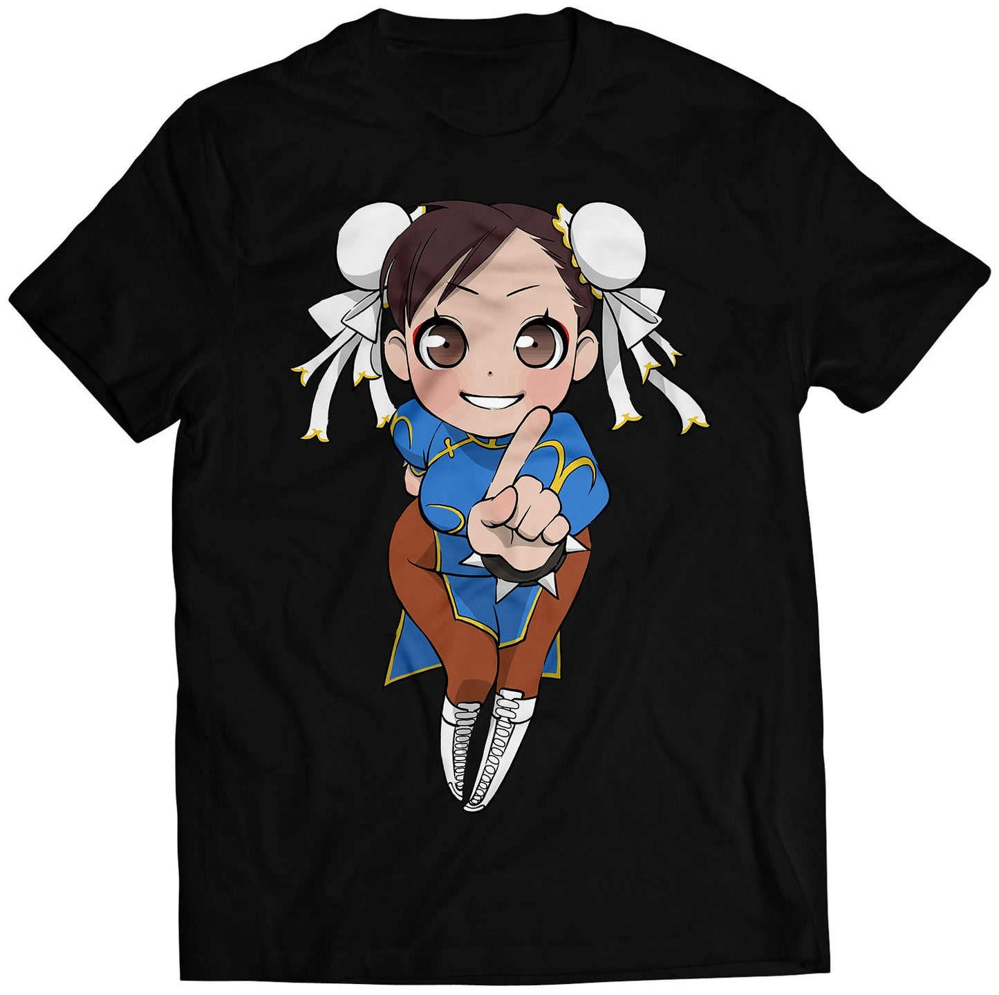 Chibi Chun Li Ultra SF4 Premium Unisex T-shirt (Vectorized Design)