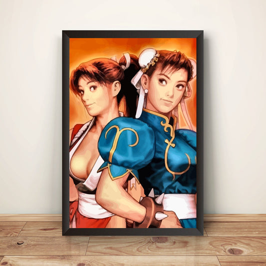 Chun Li & Mai Premium Poster (Vectorized Design)