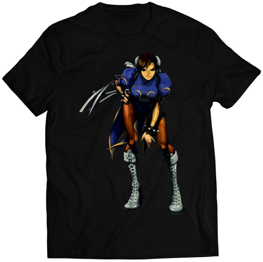 Chun Li V2 Comic Street Fighting Premium Unisex T-shirt (Vectorized Design)