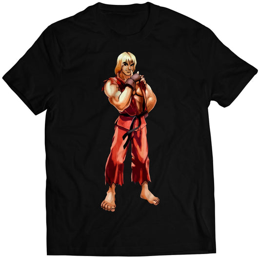 Ken Masters Comic Street Fighting Premium Unisex T-shirt (Vectorized Design)