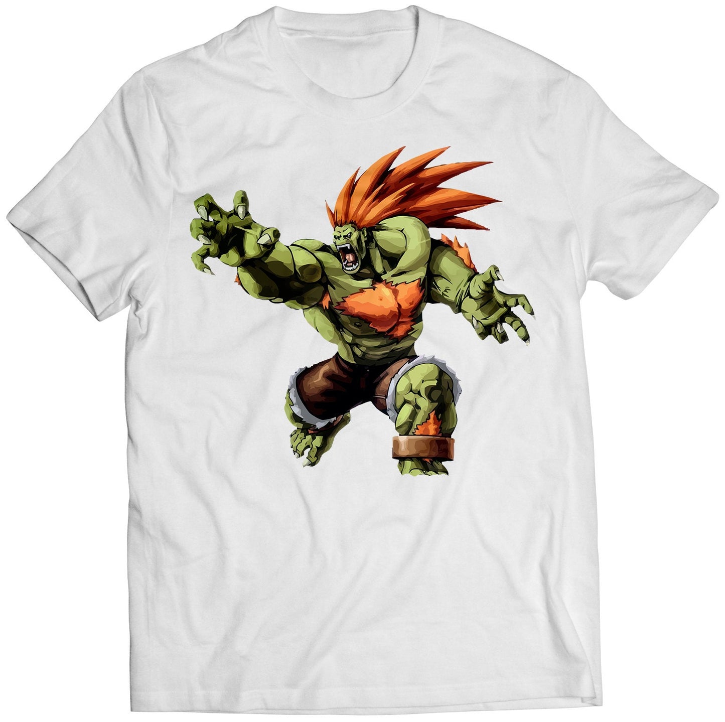 Blanka Comic Street Fighting Premium Unisex T-shirt (Vectorized Design)