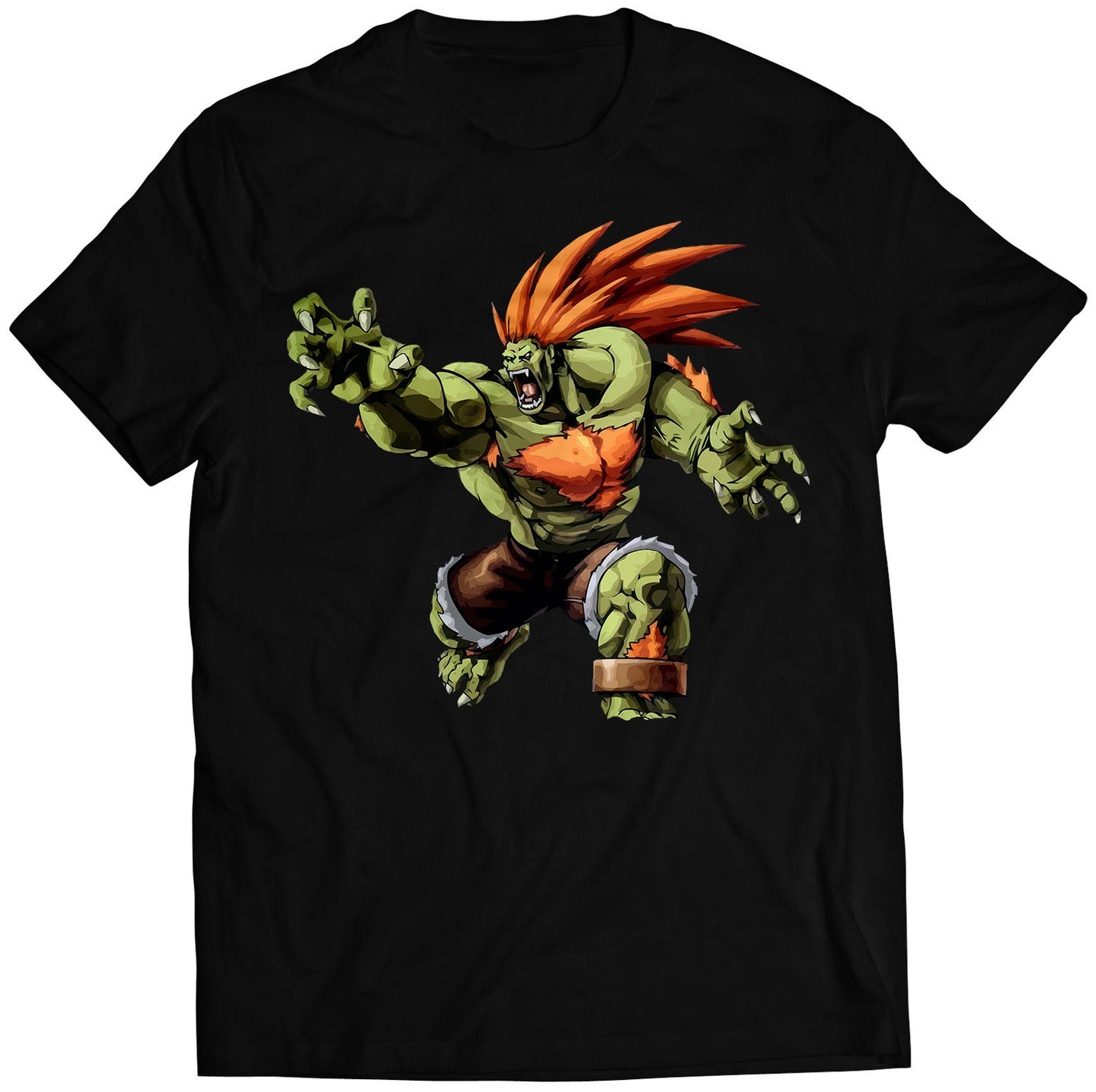 Blanka Comic Street Fighting Premium Unisex T-shirt (Vectorized Design)