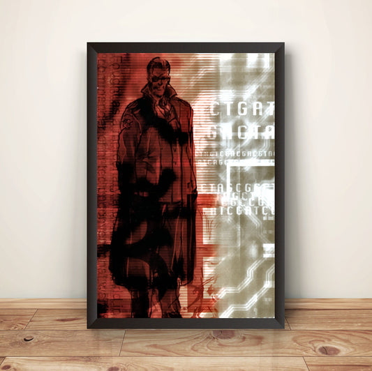 Big Boss Papa Snake MGS1 MGS Premium Poster (Vectorized Design)