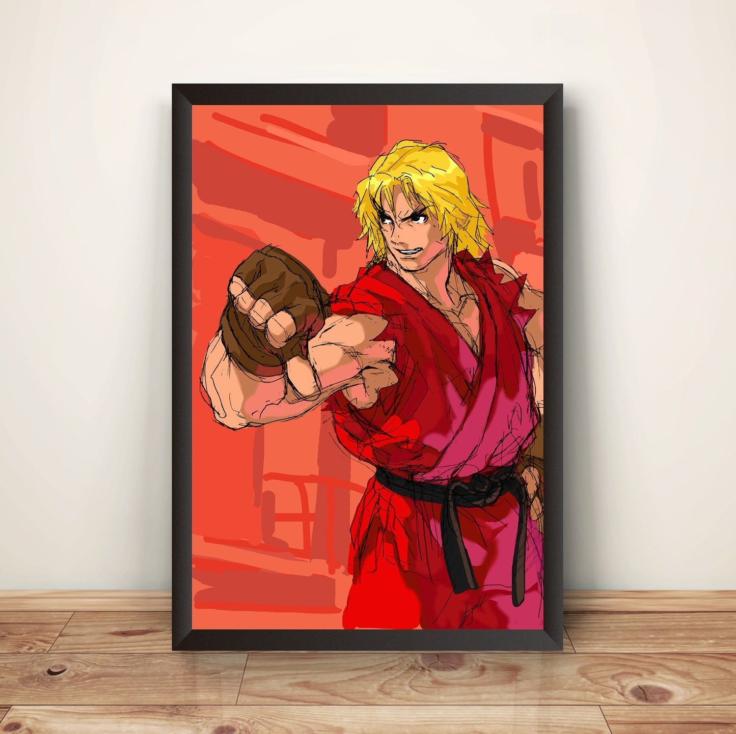 Ken Sketch SF III: New Generation Premium Poster (Vectorized Design)