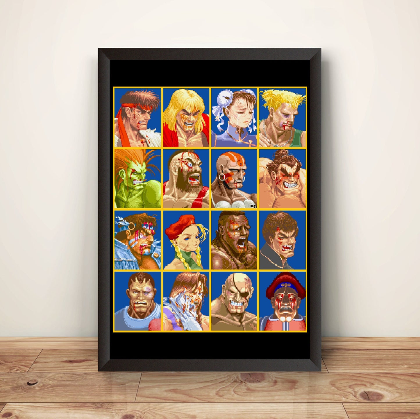 Defeated Portraits SSF2T Retro Arcade Premium Poster.
