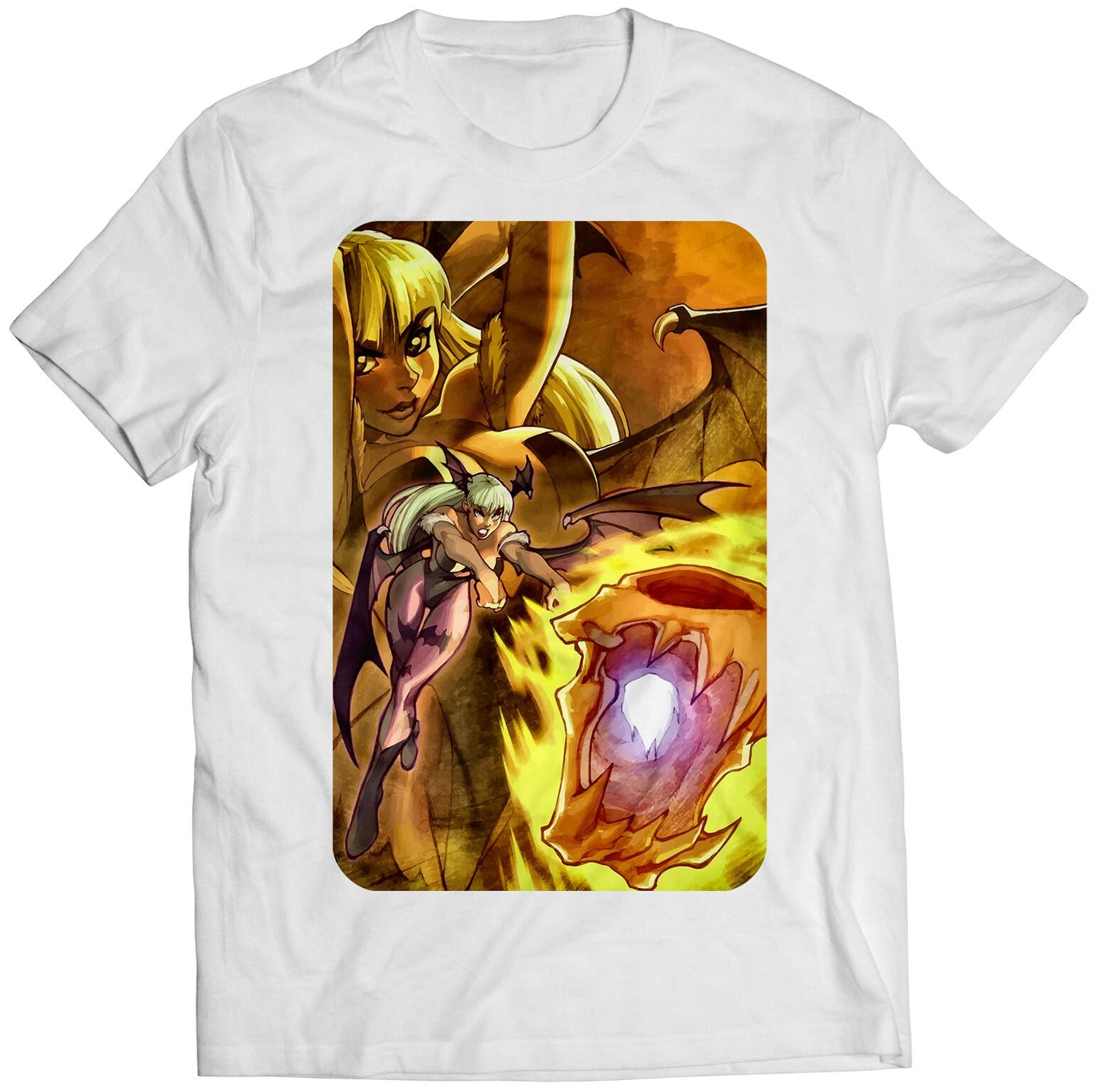 Morrigan Soul Fist Vampire Daarkstalkers Comic Premium Unisex T-shirt (Vectorized Design)