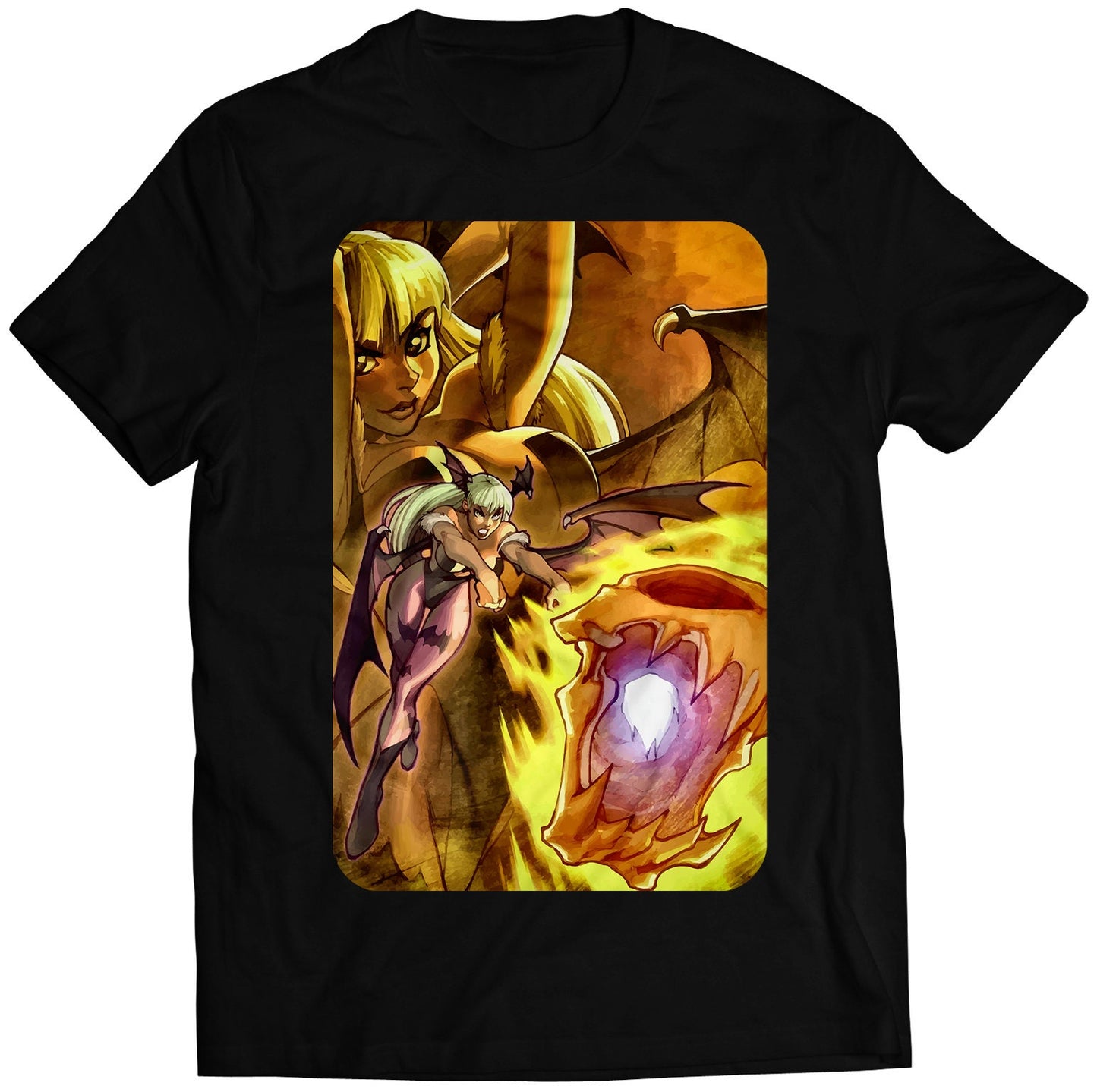 Morrigan Soul Fist Vampire Daarkstalkers Comic Premium Unisex T-shirt (Vectorized Design)