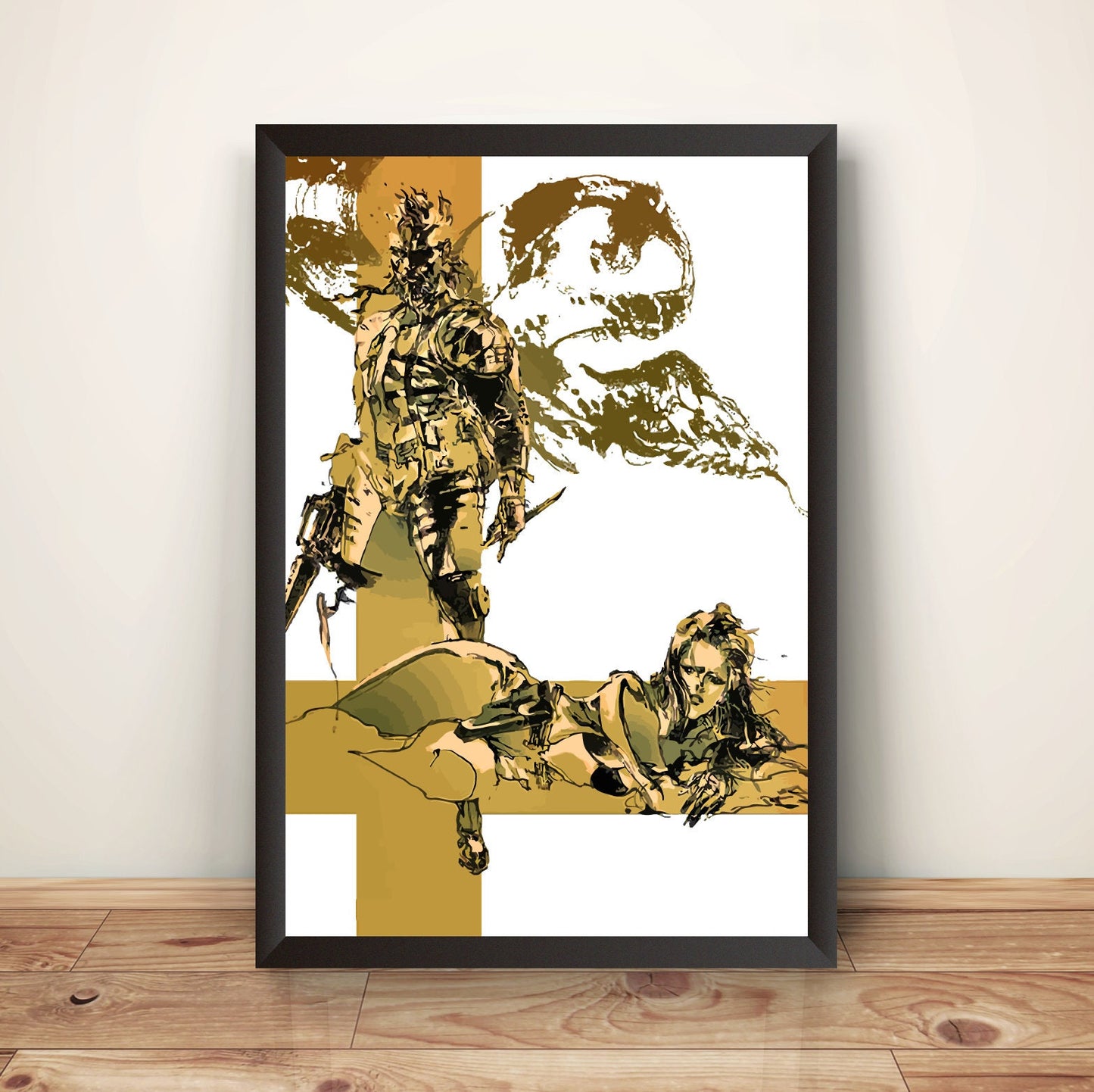 Big Boss & Eva MGS III Snake Eater Premium Poster (Vectorized Design)