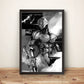 Grayfox Cyborg Ninja Frank Jaeger Grayscale Premium Poster (Vectorized Design)