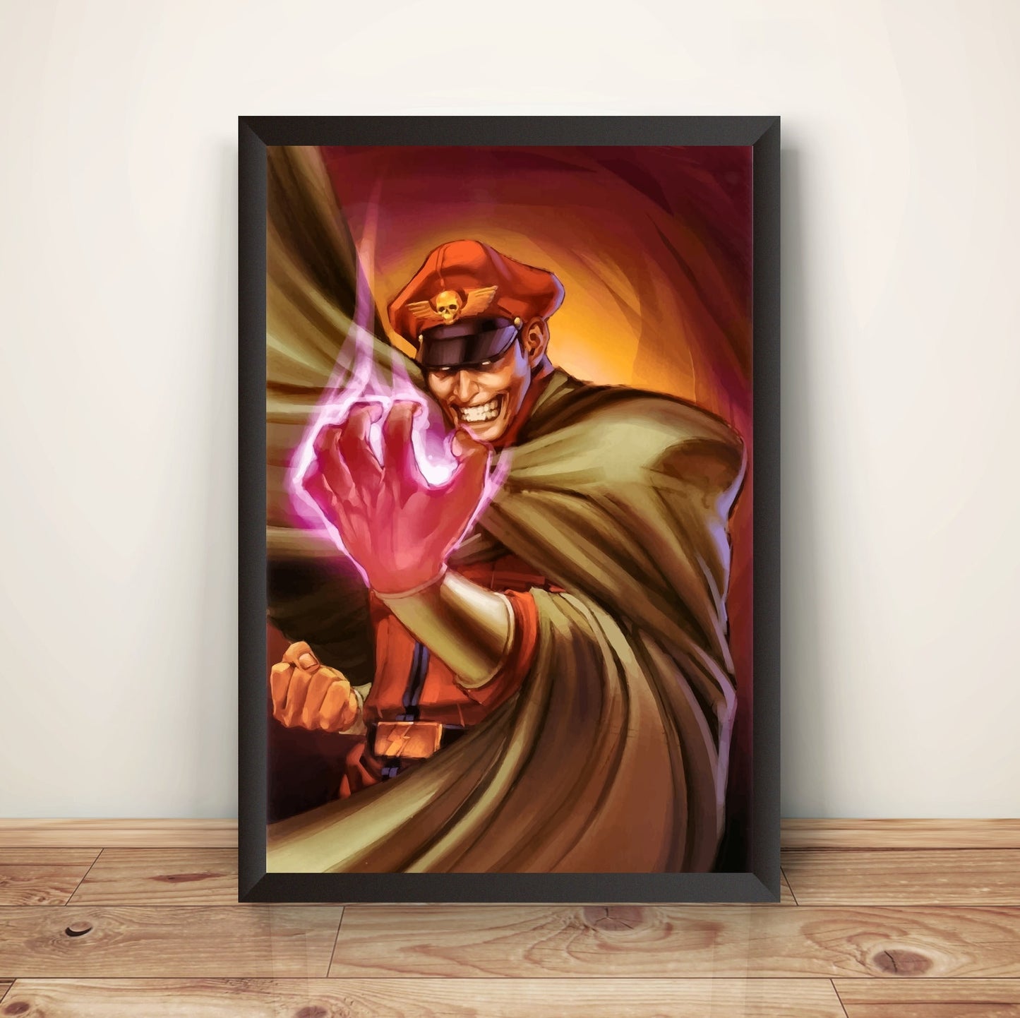 M Bison Dictator Street Fighting Comic Premium Poster (Vectorized Design)