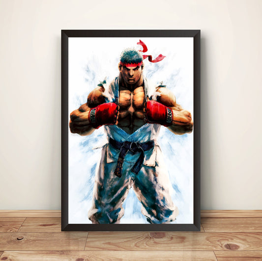 Serious Ryu Premium Poster (Vectorized Design)