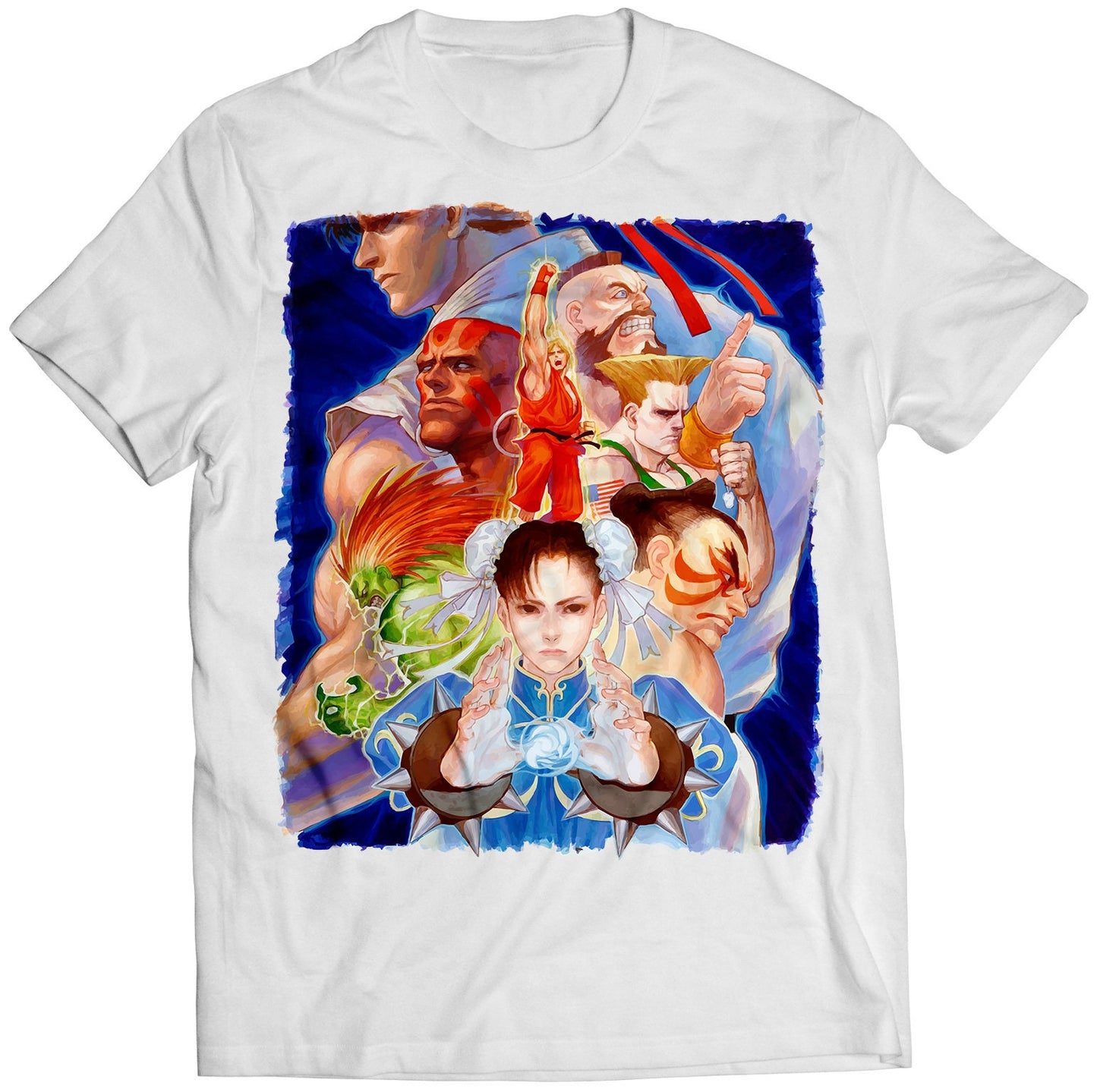 Street Fighter Arcade Flyer V4 Premium Unisex T-shirt (Vectorized Design)