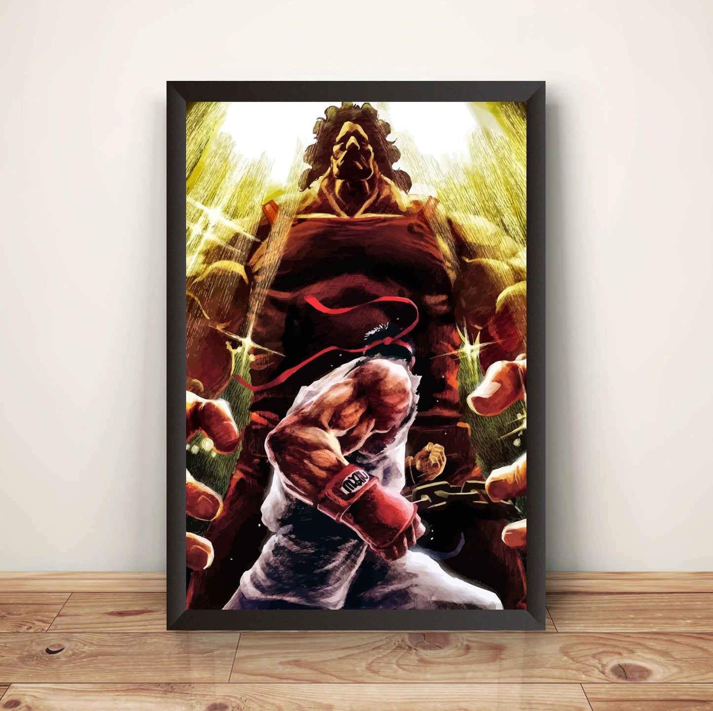 Ryu VS Hugo USF4 Premium Poster (Vectorized Design)