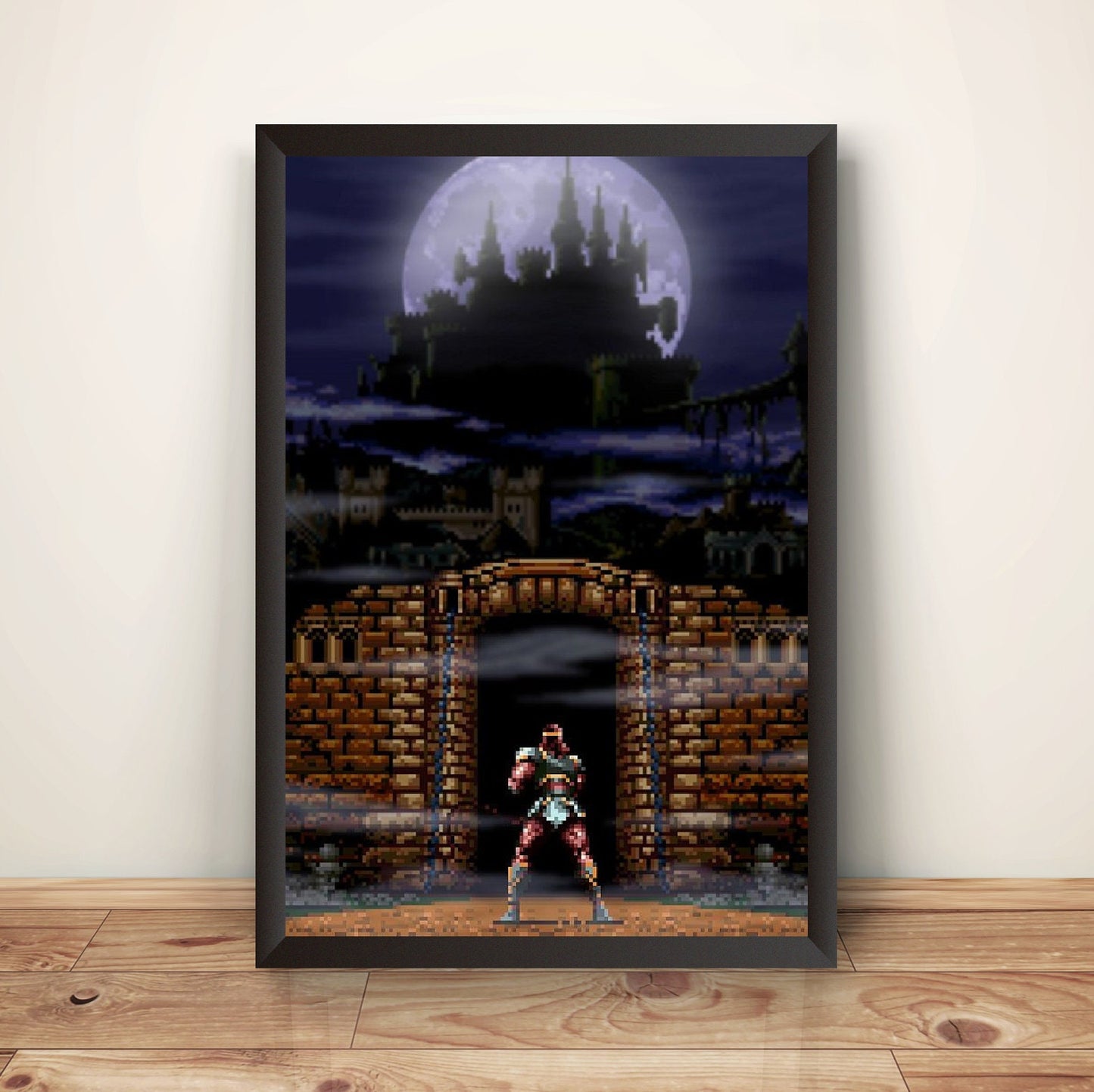 Super Castle Vania IV Dracula's castle Premium Poster (Vectorized Design)