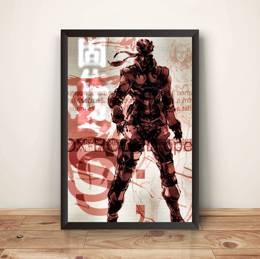 Solid Snake MGS1 MGS Premium Poster (Vectorized Design)