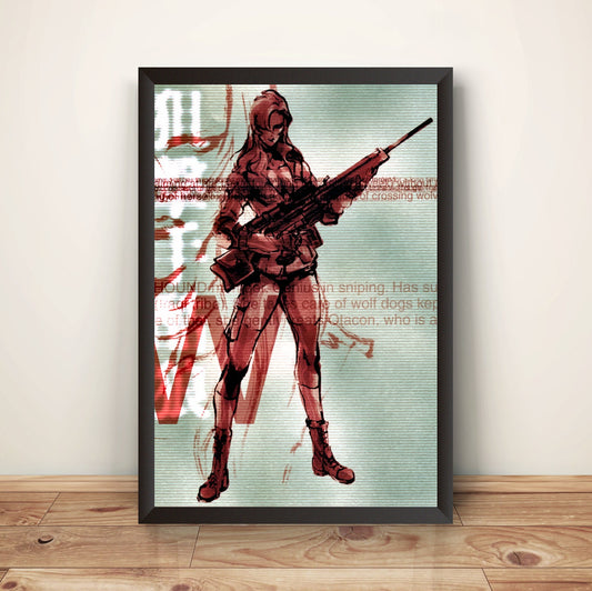 Sniper Wolf MGS1 MGS Premium Poster (Vectorized Design)