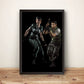 Jill Valentine & Chris Redfield Residence Evil Remake Premium Poster (Vectorized Design)