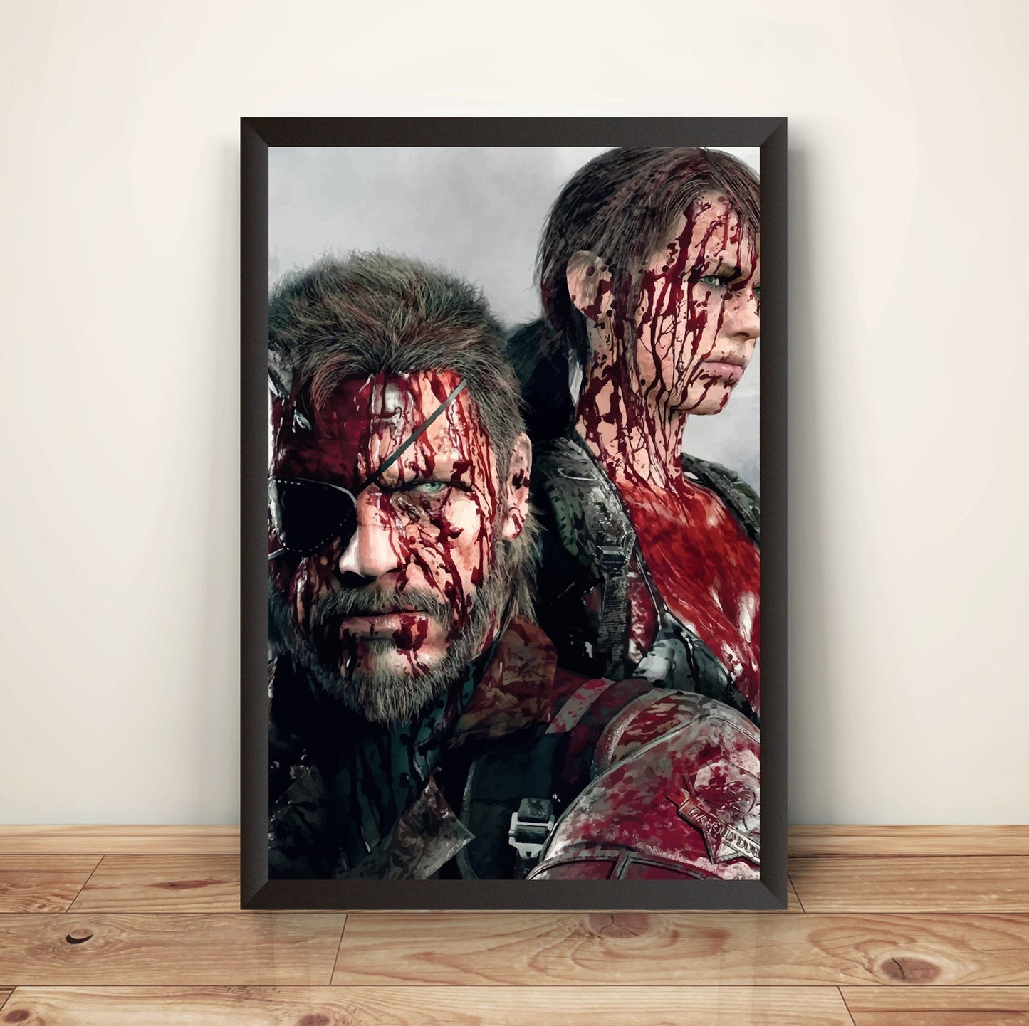 Bloody Venom Snake & Silence MGS V Premium Poster (Vectorized Design)