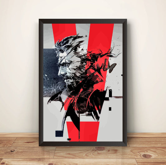 Big Boss Side Profile MGS V Premium Poster (Vectorized Design)