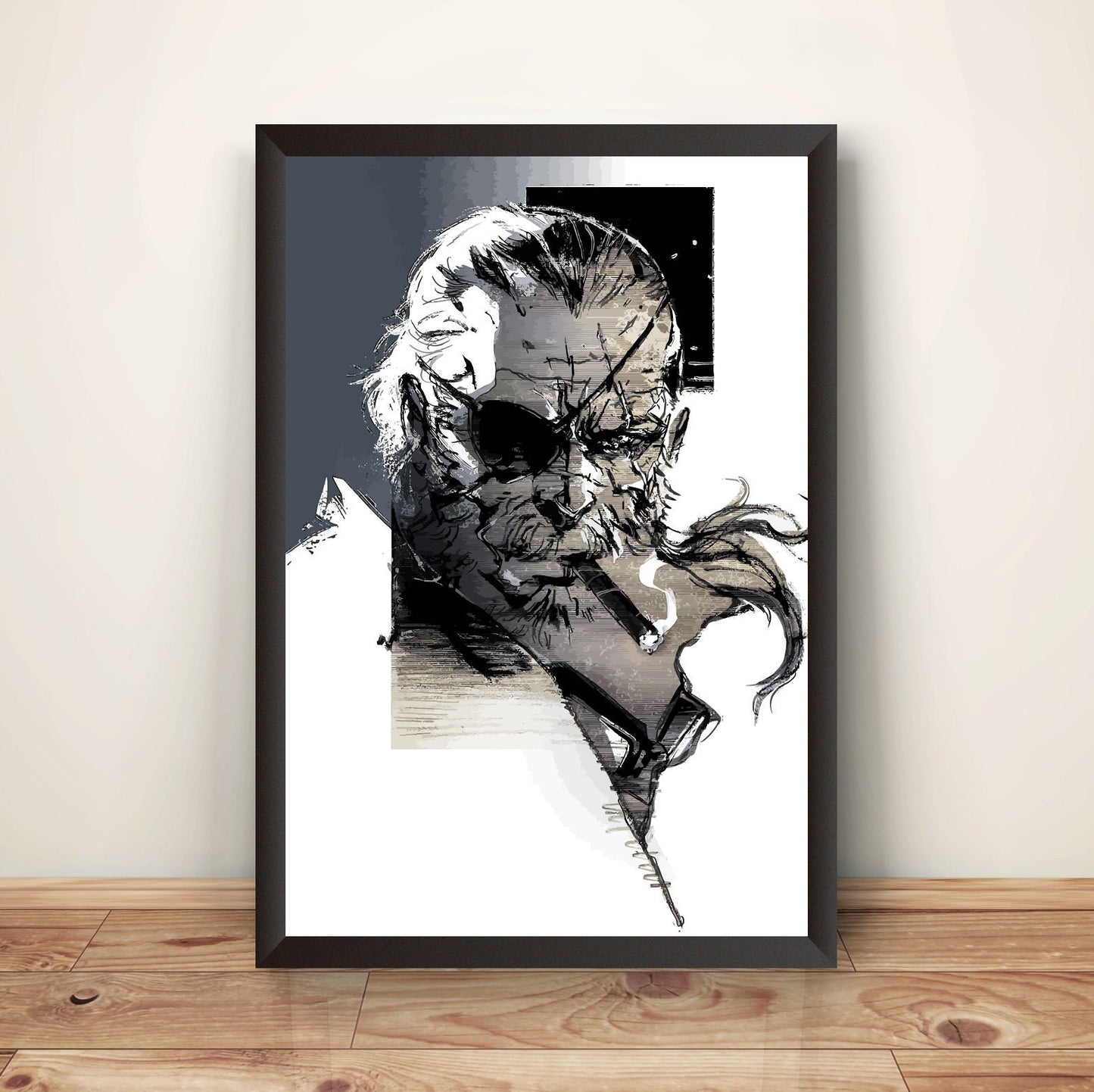 Big Boss Smokin Cigar MGS V Premium Poster (Vectorized Design)